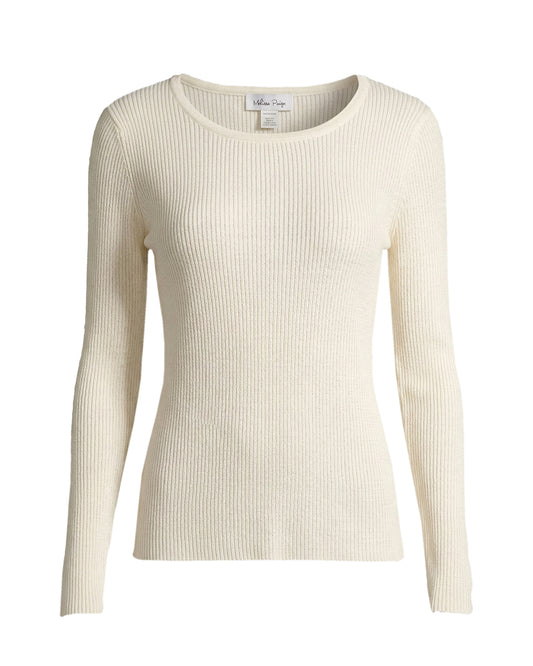 MELISSA PAIGE RIBBED KNIT TOP