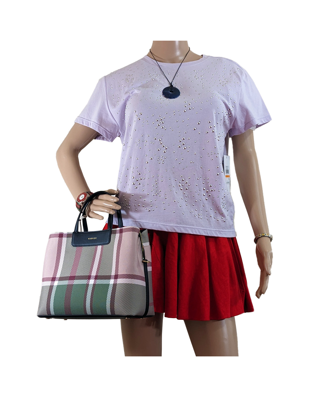 WOMEN'S RHINSTONES CREWNECK  TOP