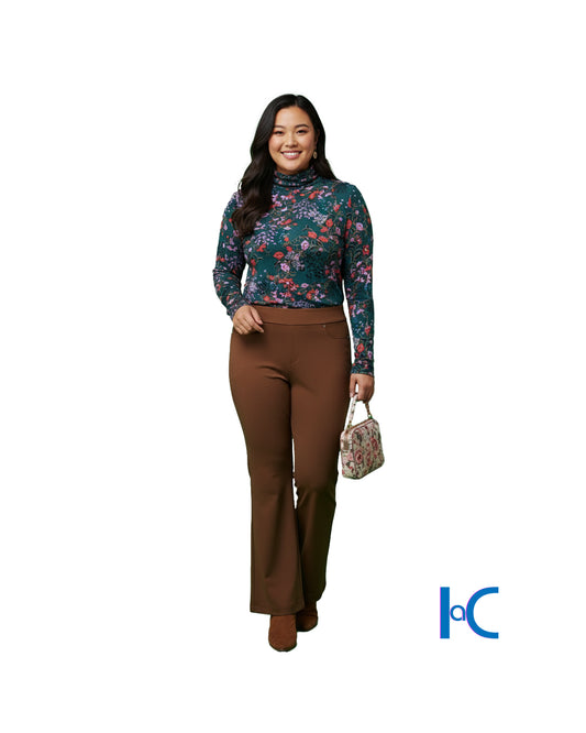 PETITE REGULAR FLARE LEG PANTS