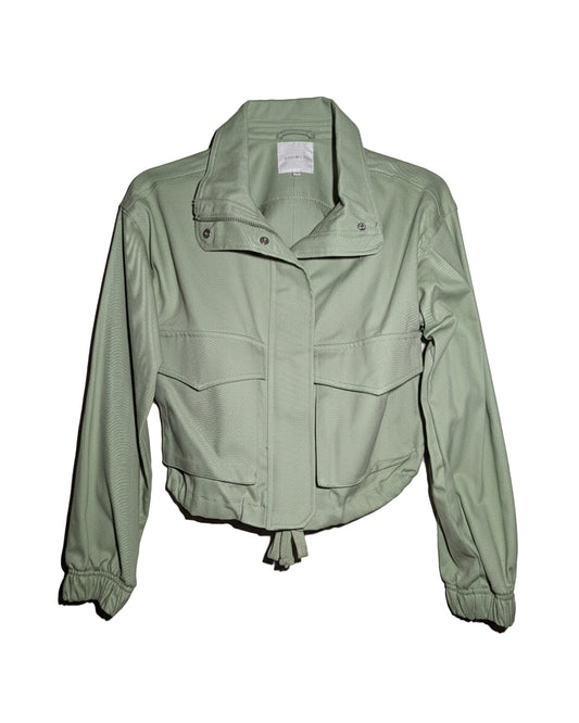 WOMEN'S OLIVE GREEN BOMBER JACKET