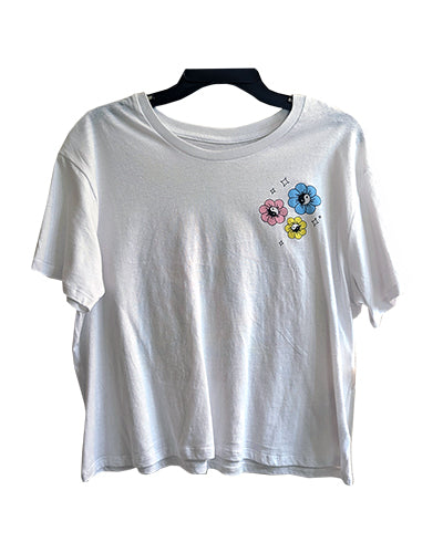 JUNIOR'S FLOWERS PRINT T-SHIRT