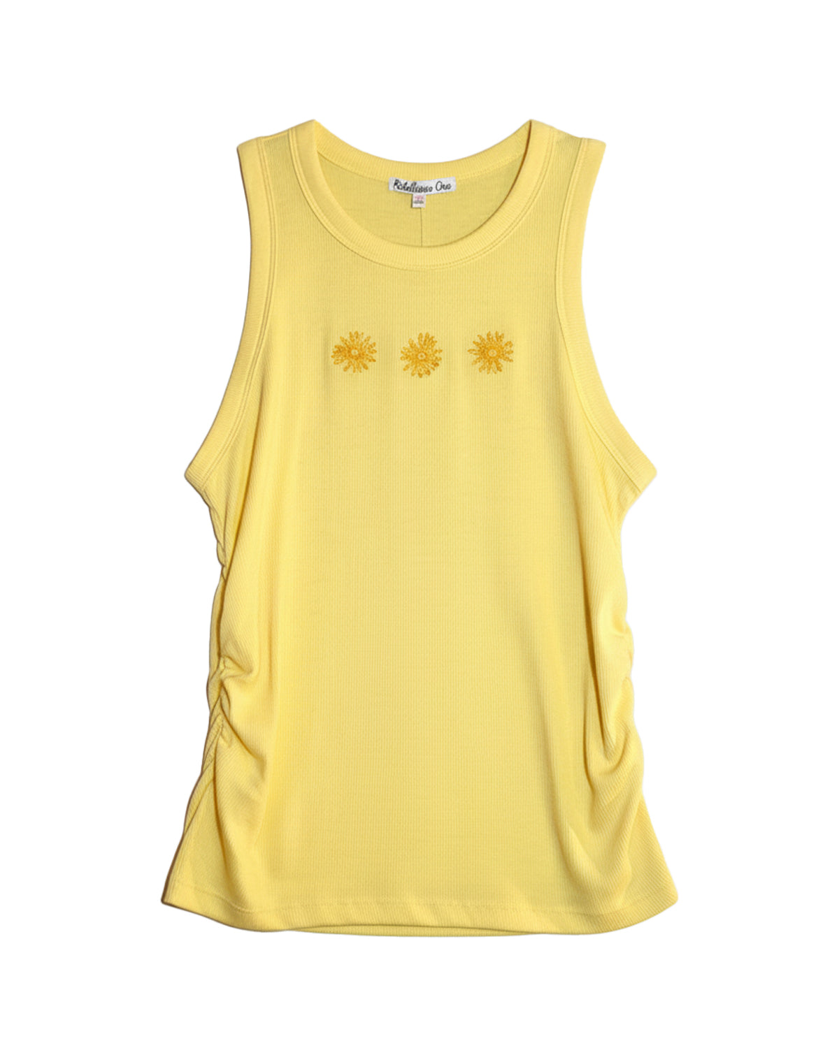WOMEN'S KNIT RUCHED TANK TOP