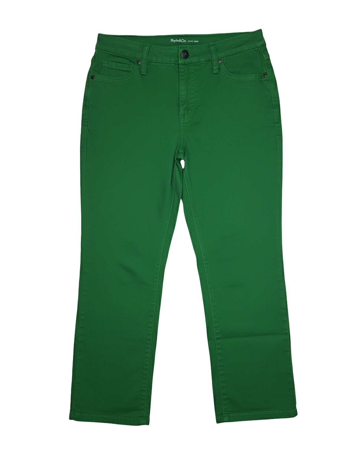 WOMEN'S JASPER GREEN MID-RISE PANTS