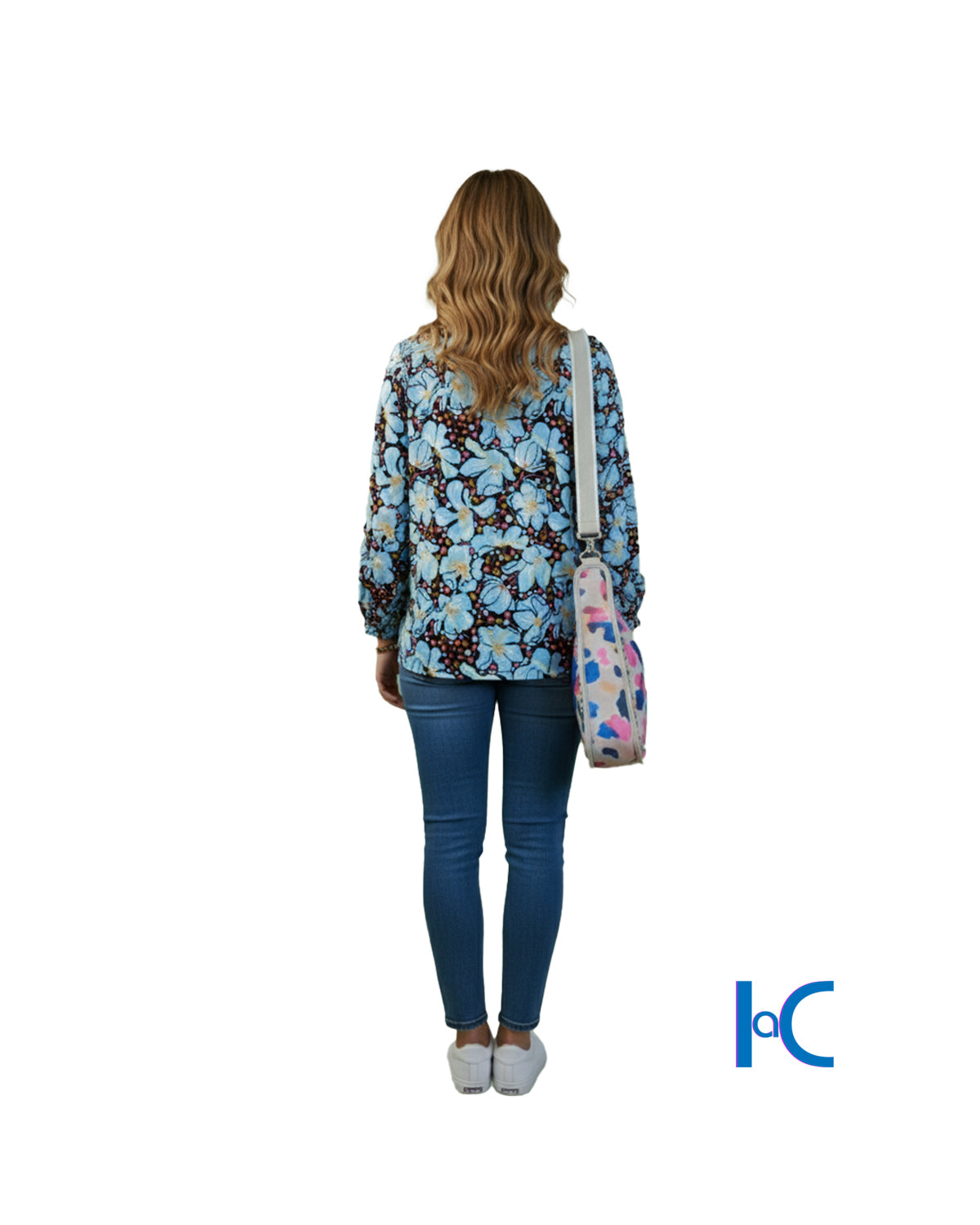 PINTUCK BUTTON-FRONT BLOUSE