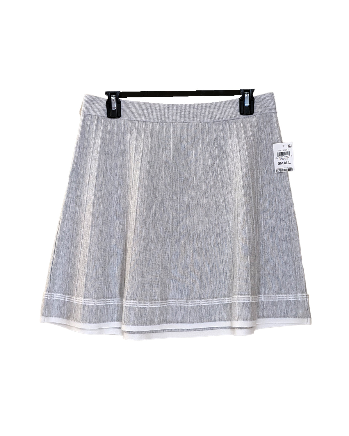 SILVER PLEATED PULL-ON SKIRT