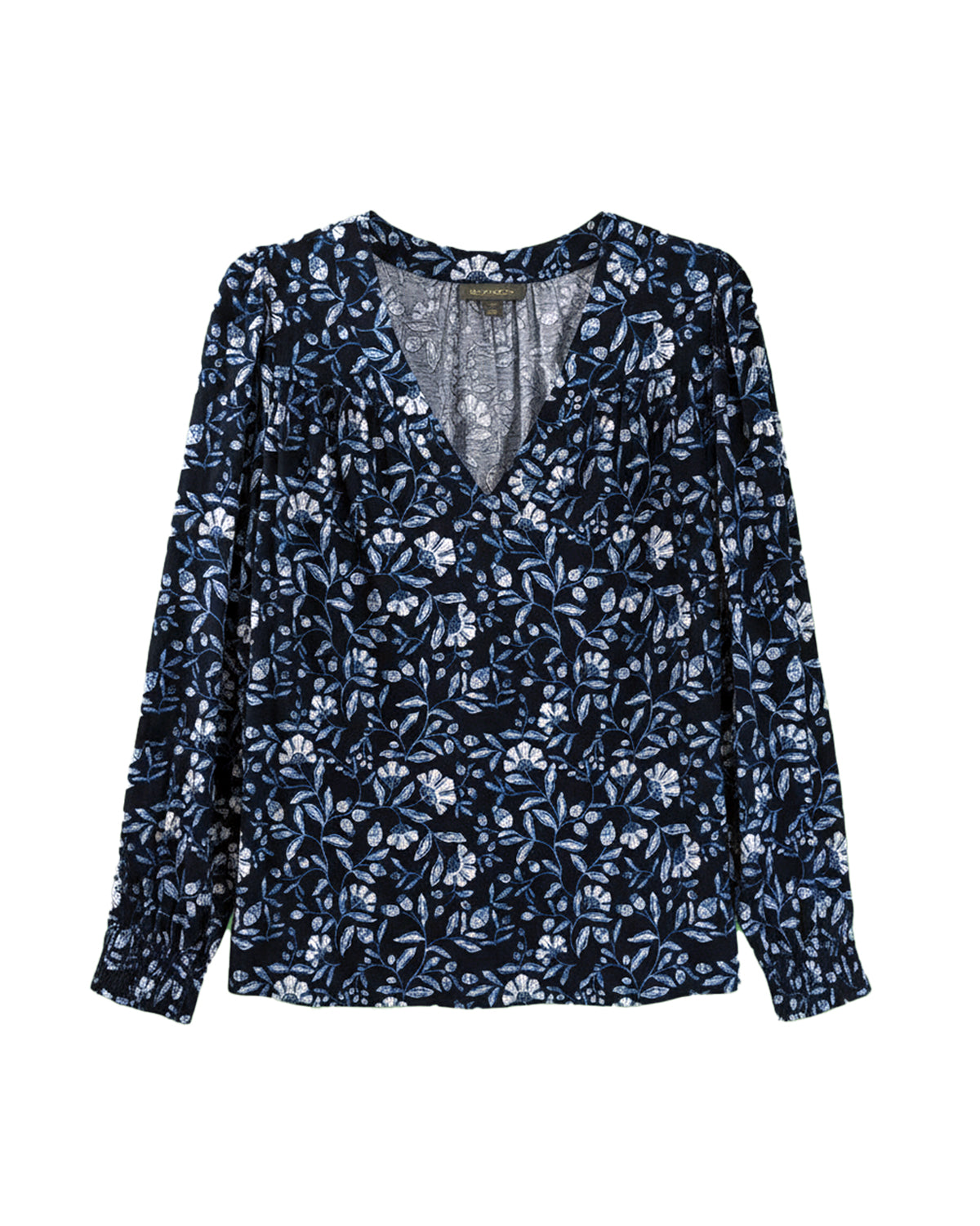 FLORAL PRINT V-NECK WOMEN'S TOP