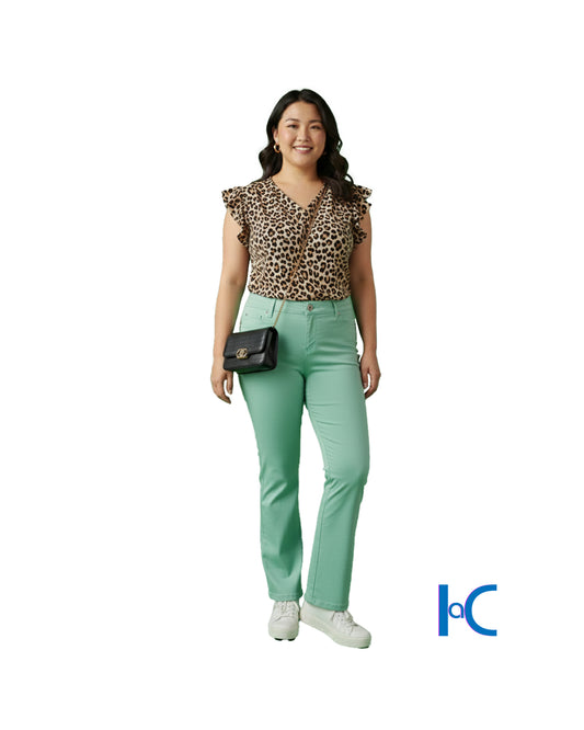 PISTACHIO SLIMMING CURVY CAPRI