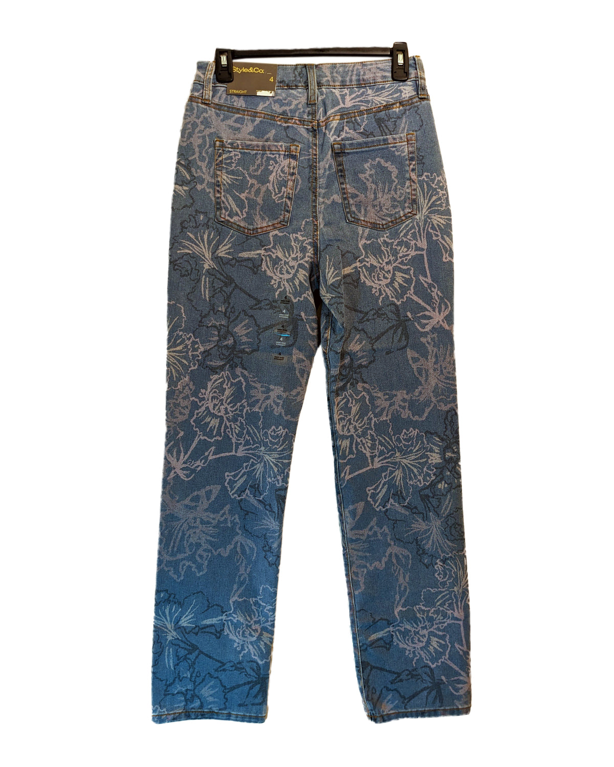 FLORAL PRINT WOMEN'S STRAIGHT JEANS