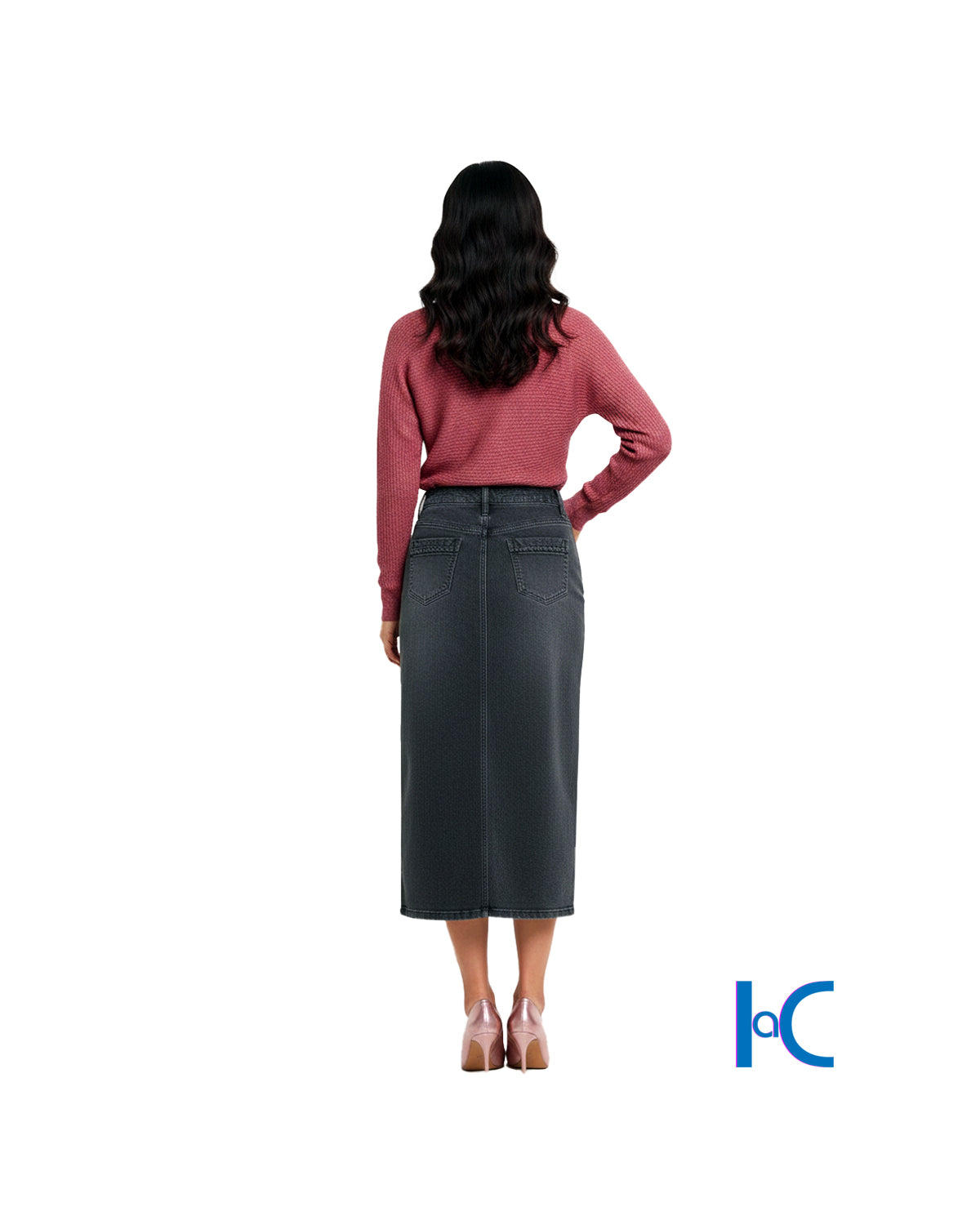 WRAP-STYLE V-NECK SWEATER