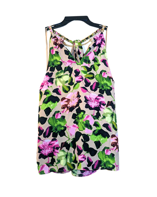 WOMEN'S FLORAL PRINT HALTER TOP