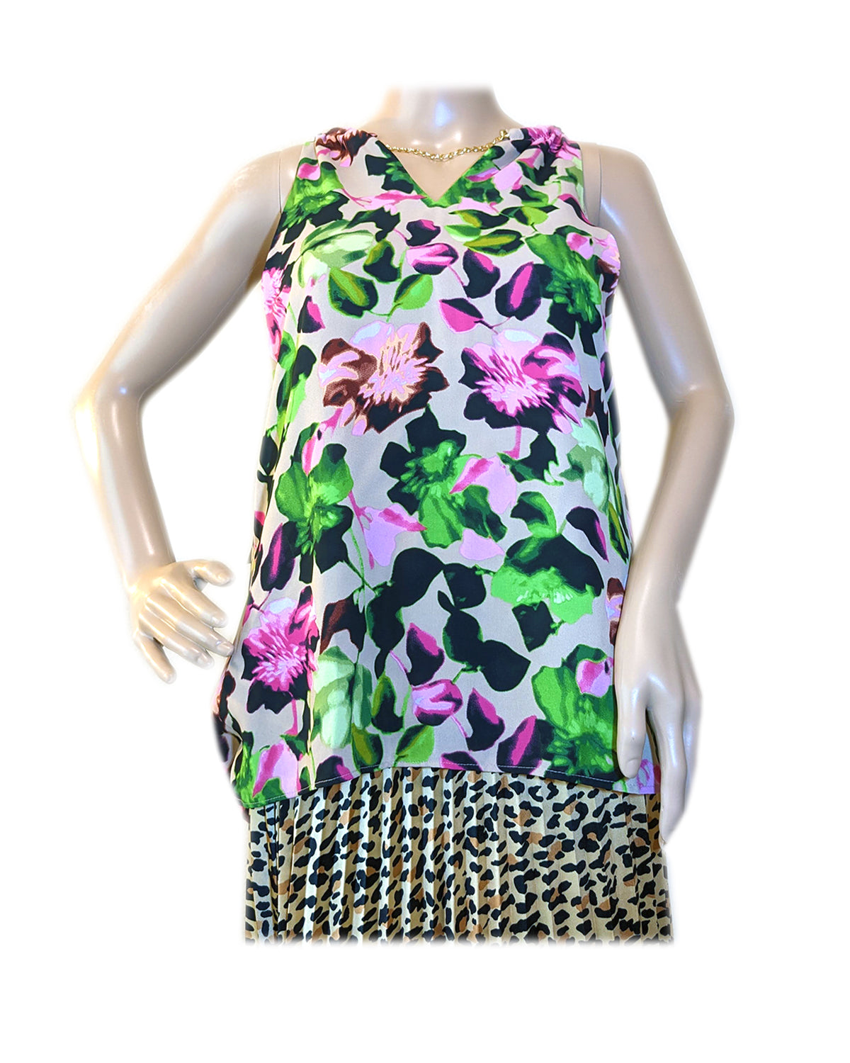 WOMEN'S FLORAL PRINT HALTER TOP