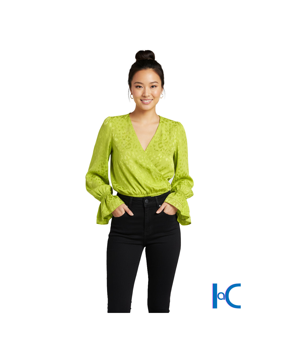 SWEET MIDORE V-NECK BLOUSE