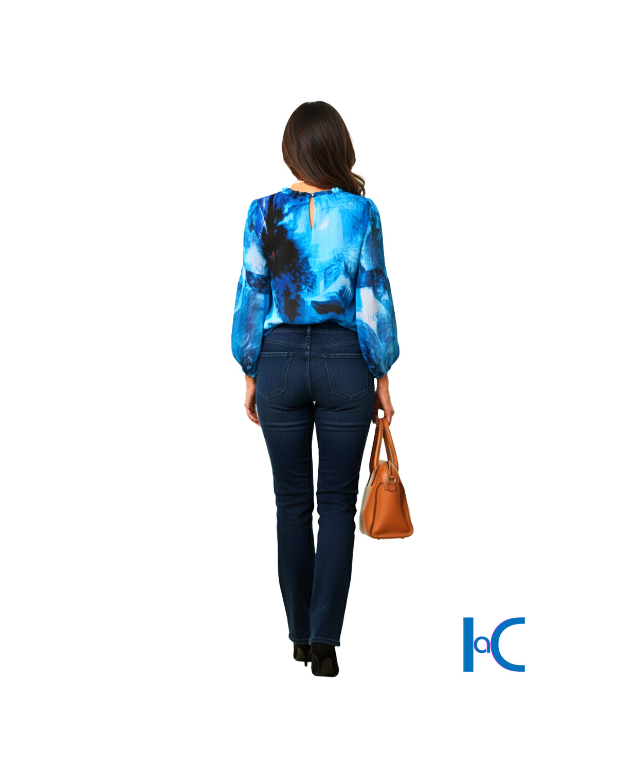 FLORAL PRINT BOW TIE BLOUSE