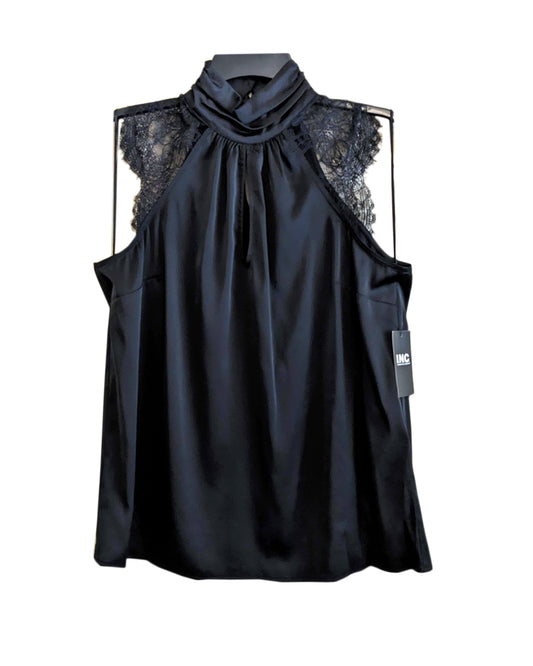 SLEEVELESS LACE DETAIL BLOUSE