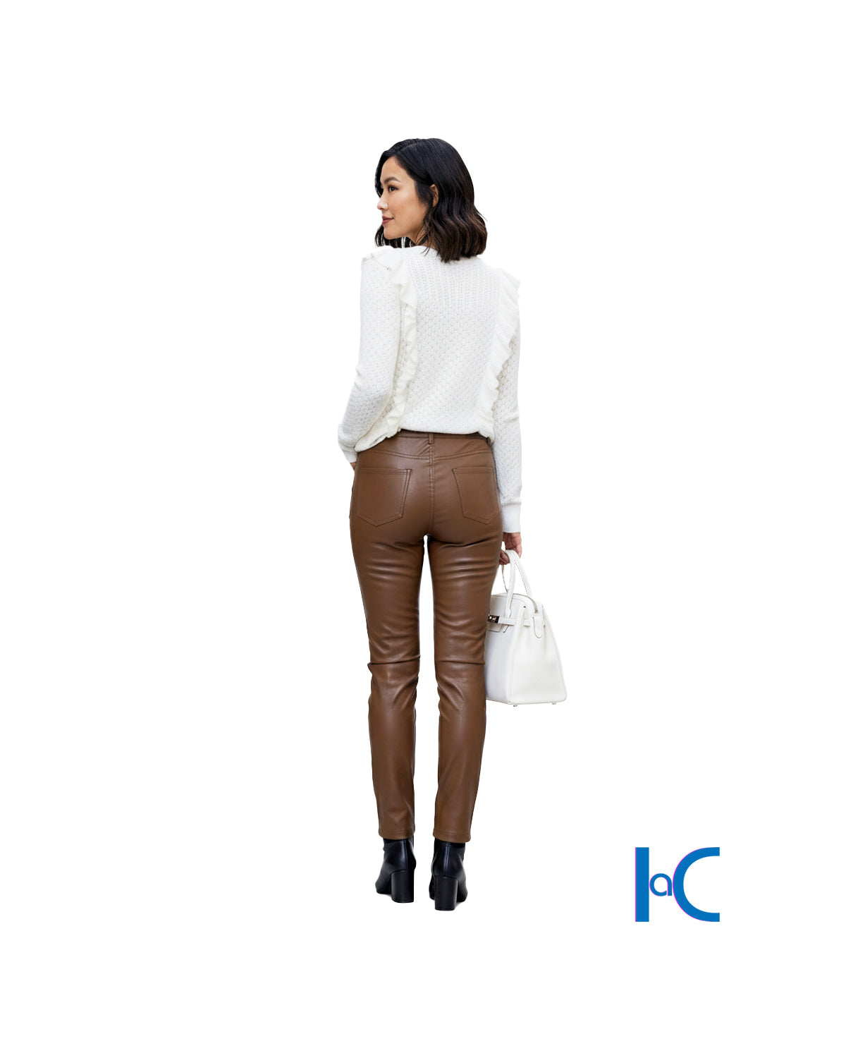 WOMEN'S WHITE RUFFLE SWEATER