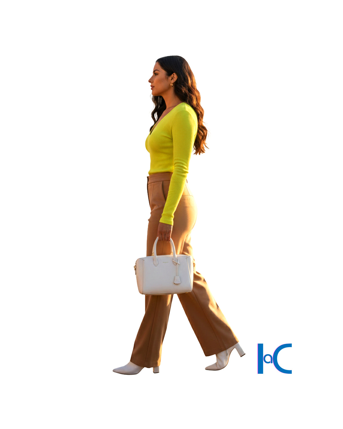 WOMEN'S RIBBED V-NECK LONG-SLEEVE TOP