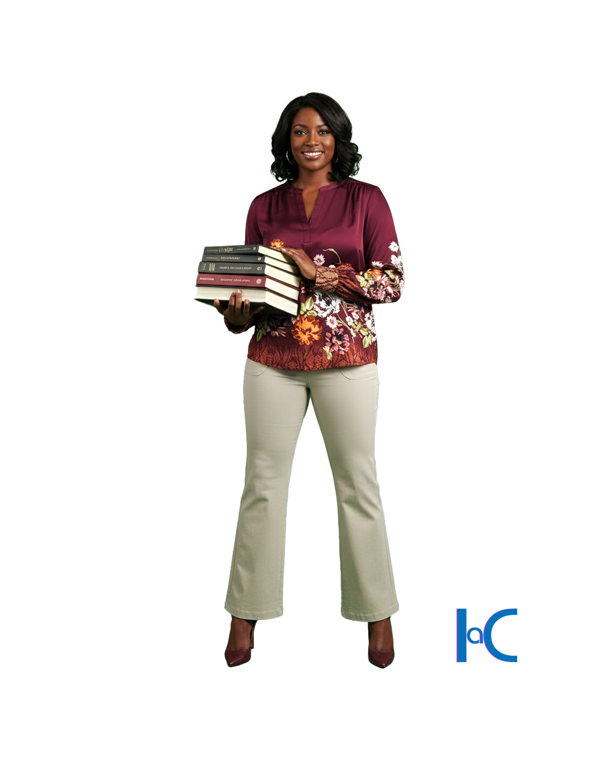 PRINTED SATIN SPLIT NECK BLOUSE