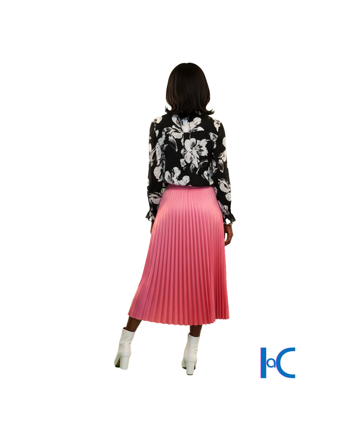 STRAWBERRY ICE PLEATED MAXI