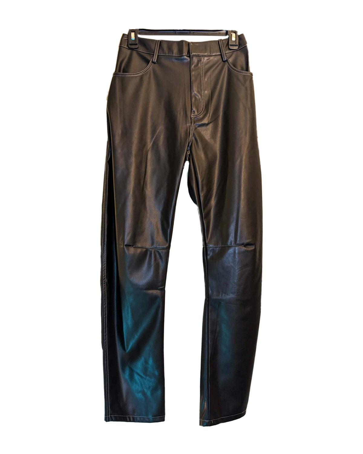 BLACK FAUX LEATHER WOMEN'S PANTS