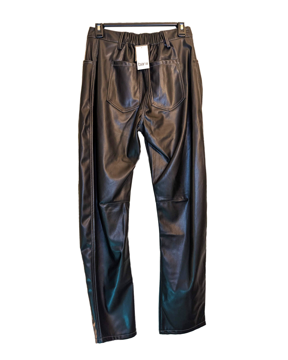 BLACK FAUX LEATHER WOMEN'S PANTS