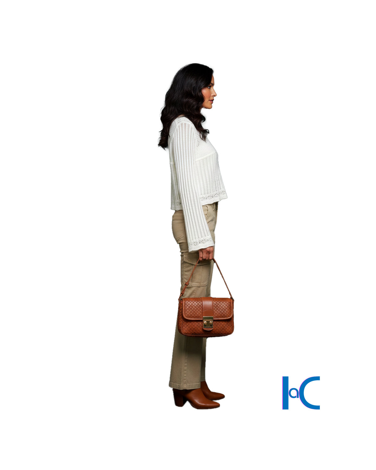 BELL SLEEVE CROPPED KNIT SWEATER