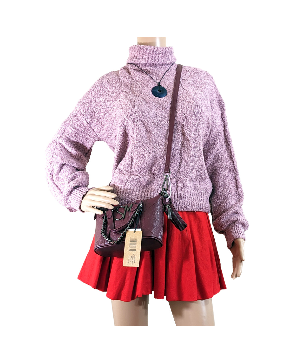 LINEN BLEND BUTTON-FRONT MINI SKIRT