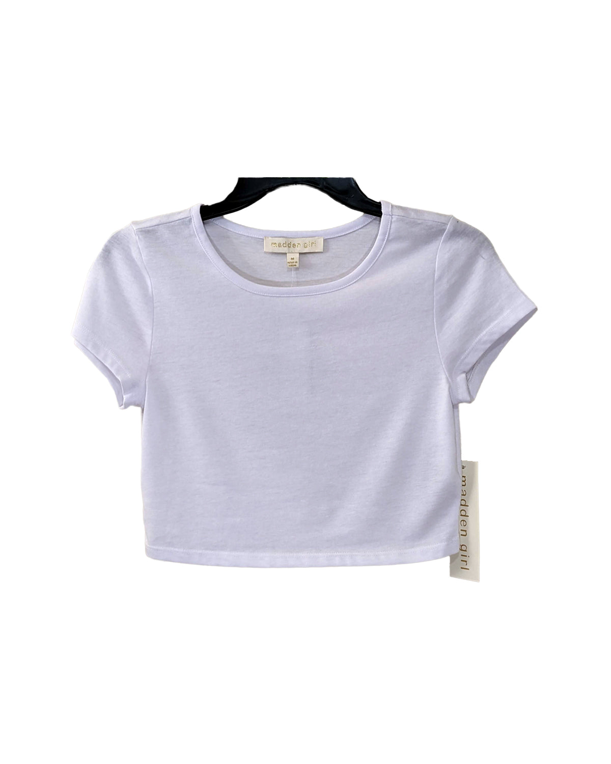 JUNIOR'S MINI WHITE CROPPED TOP