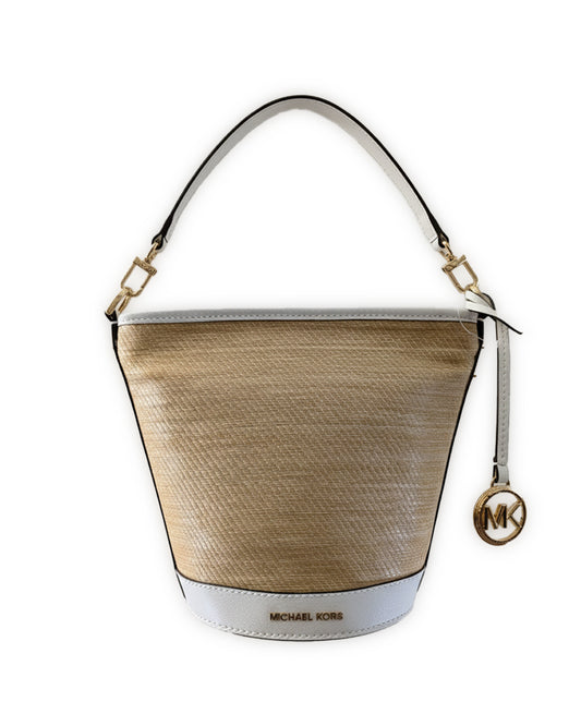 TOWNSEND STRAW BUCKET & LEATHER BAG