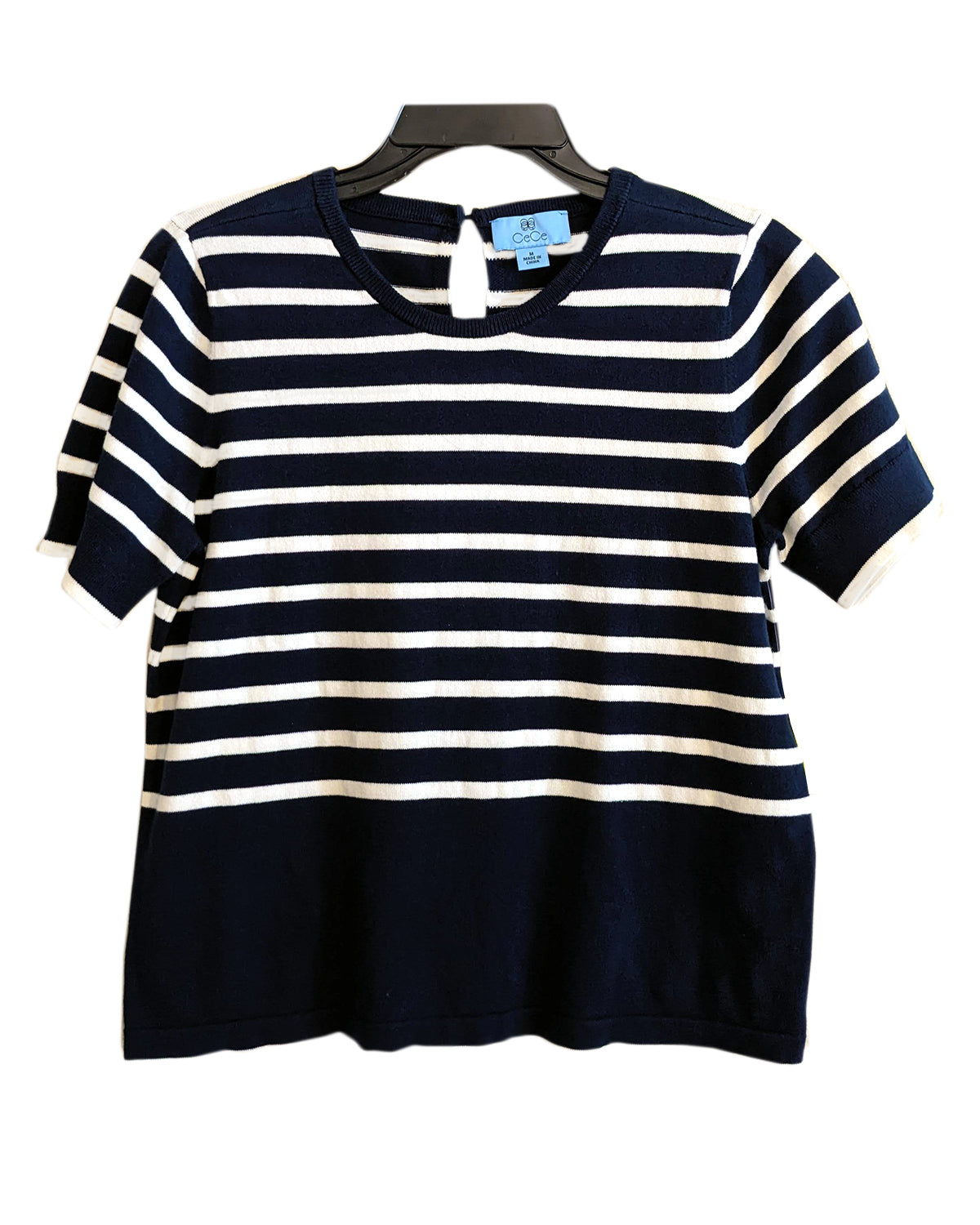 STRIPE CLASSIC NAVY WOMEN'S SWEATER