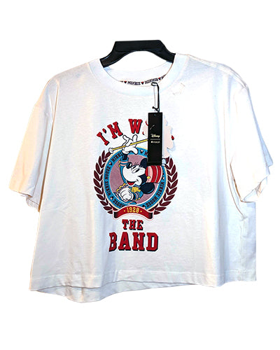 I'M WITH THE BAND CROP TEE