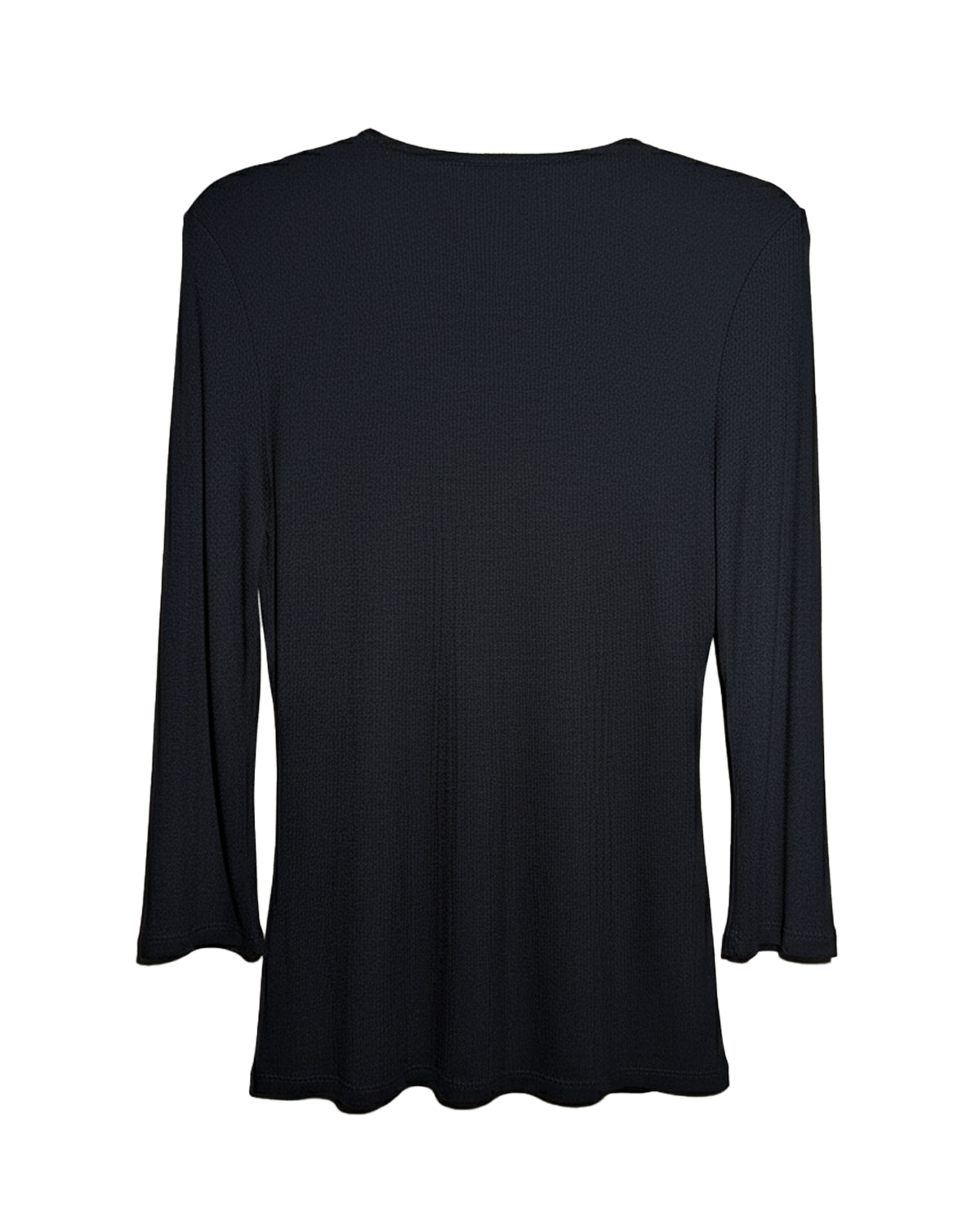 WOMEN'S BLACK KNIT V-NECK SHIRT