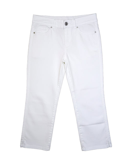 WHITE HIGH-RISE SHAPE EFFECT CAPRI