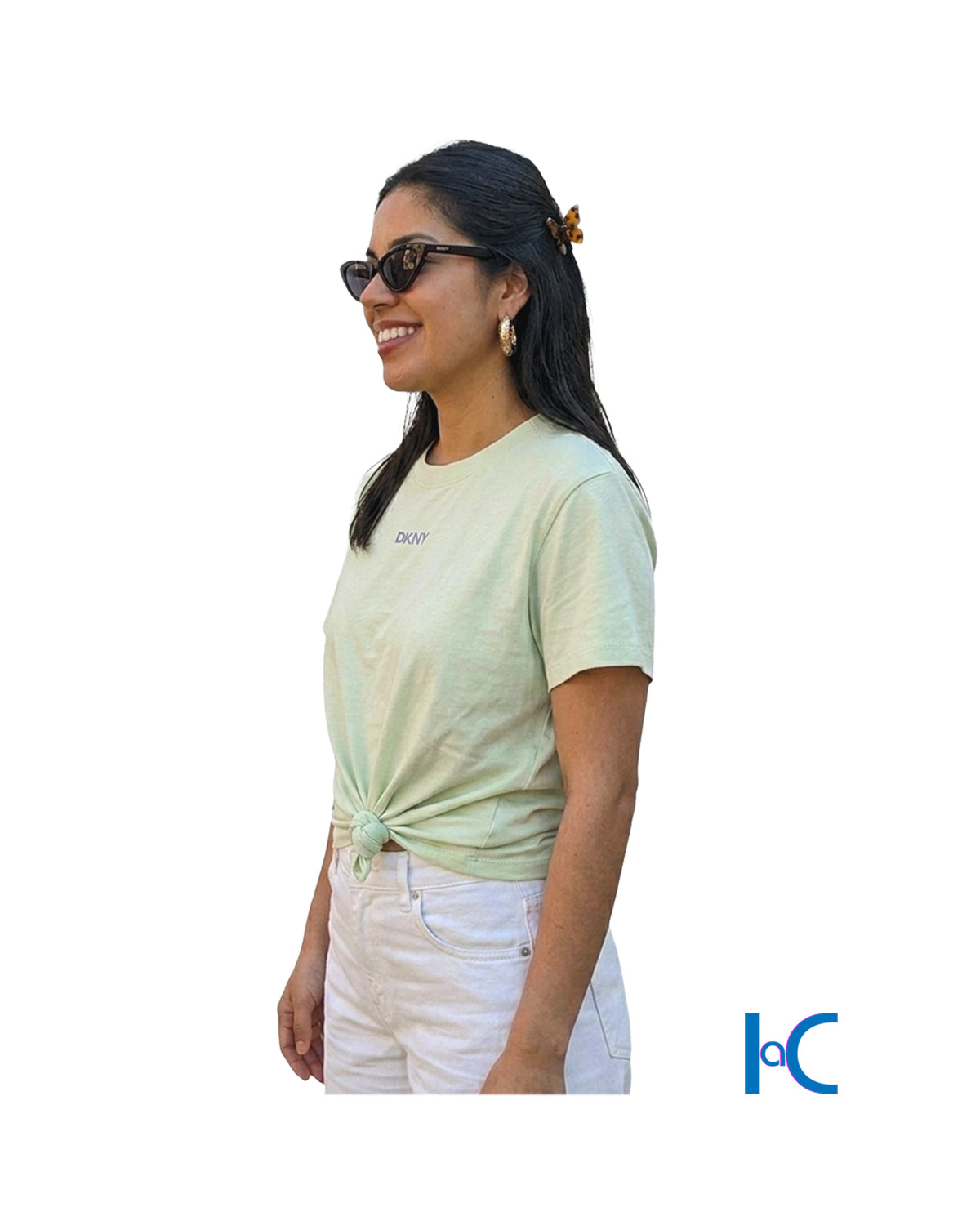 DKNY SPORT FRONT-KNOT WOMEN'S TEE
