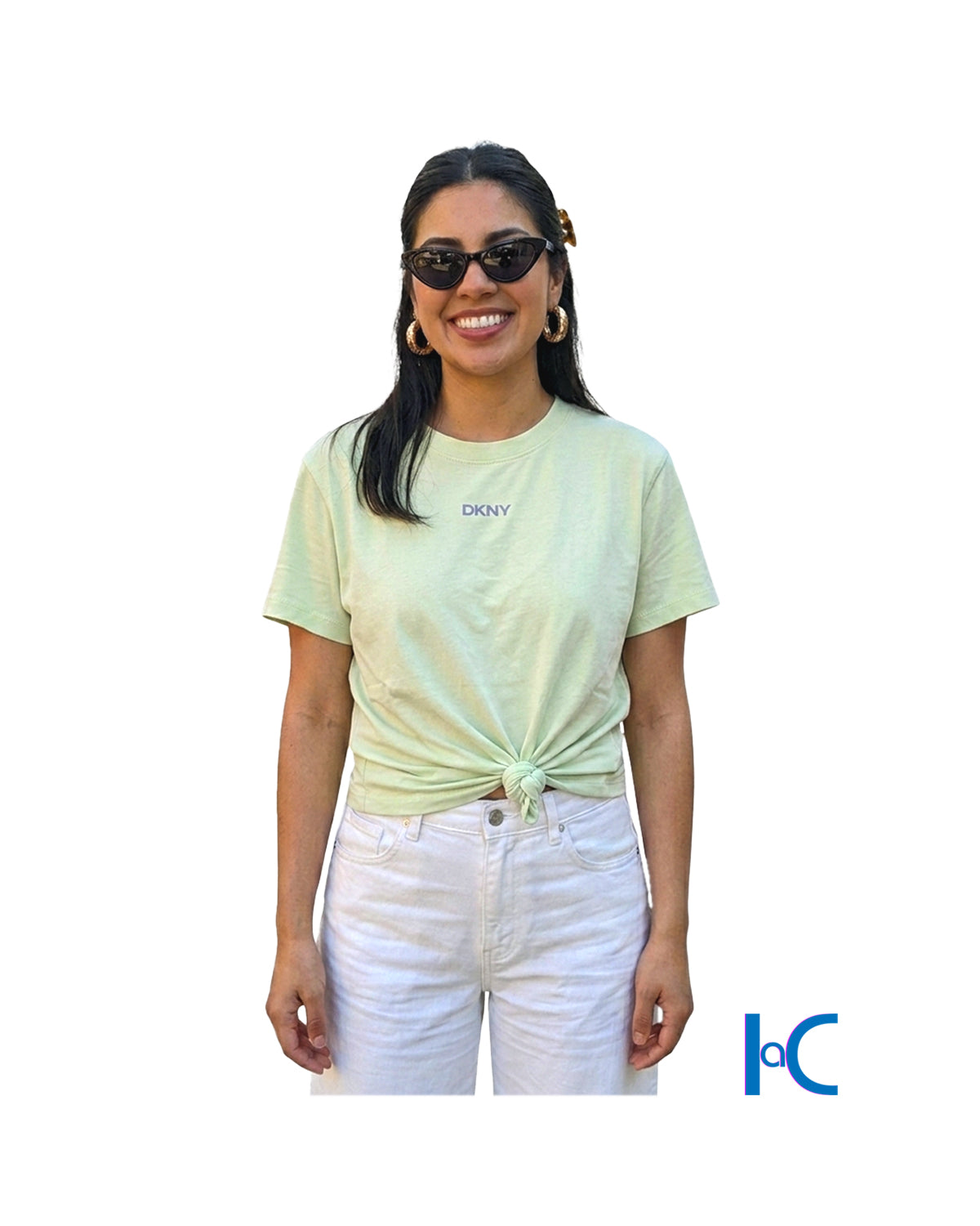 DKNY SPORT FRONT-KNOT WOMEN'S TEE