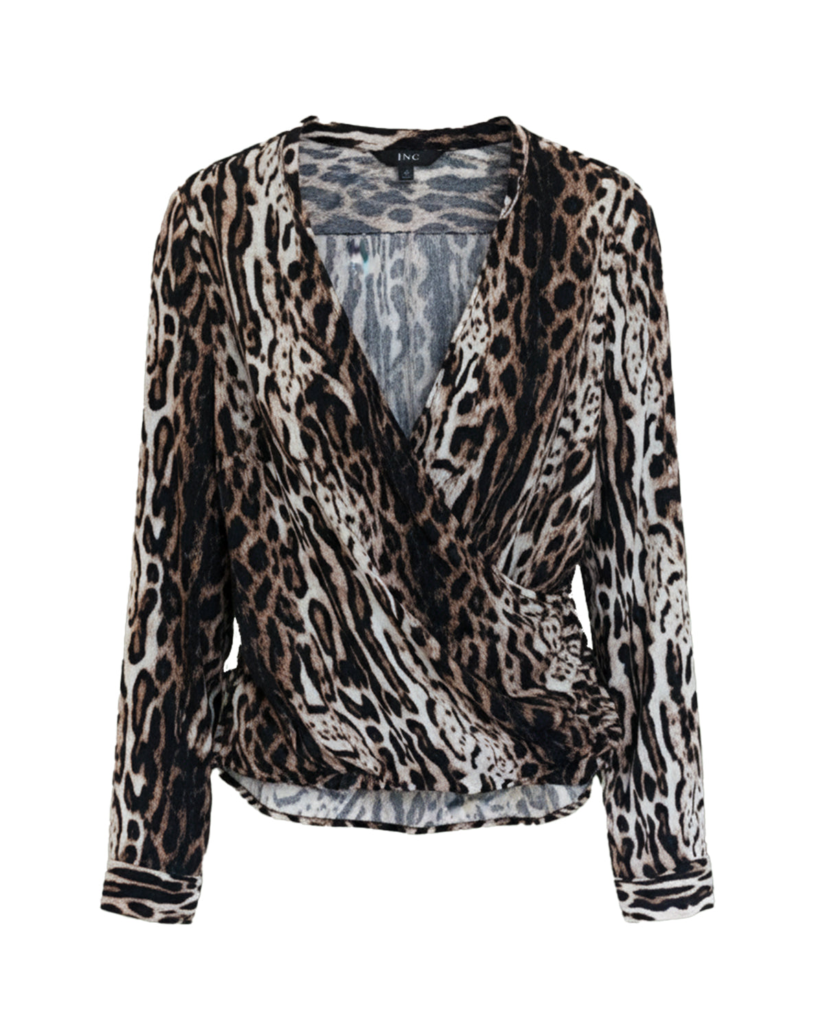 OCELOT CHARM SURPLICE BLOUSE
