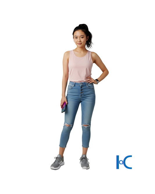 MID-RISE CURVY CROPPED JEANS