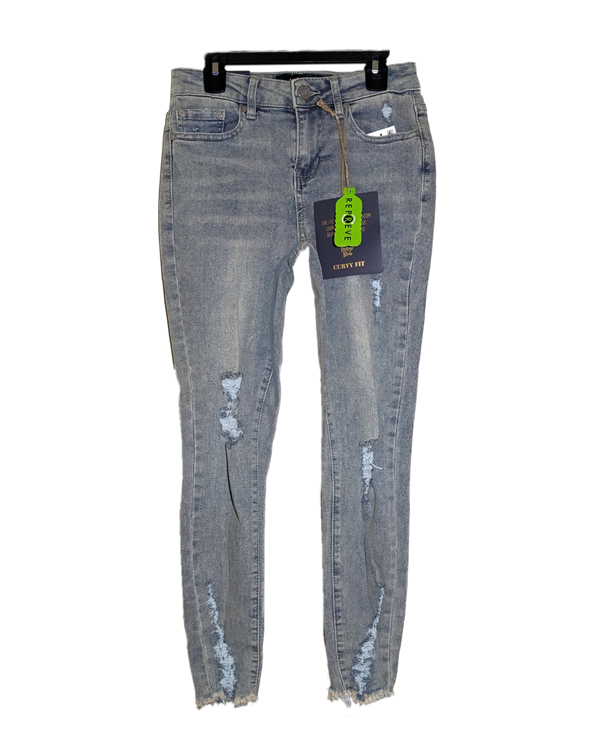 WOMEN'S CURVY CROPPED BLUE JEAN