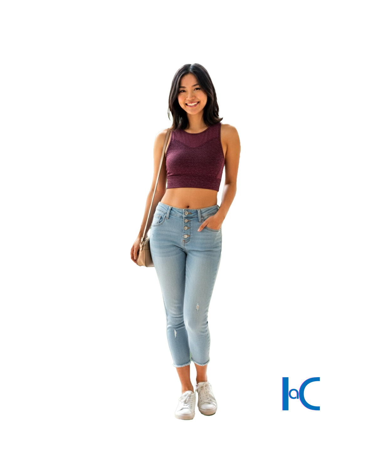 HIGH-RISE CURVY CROPPED JEANS