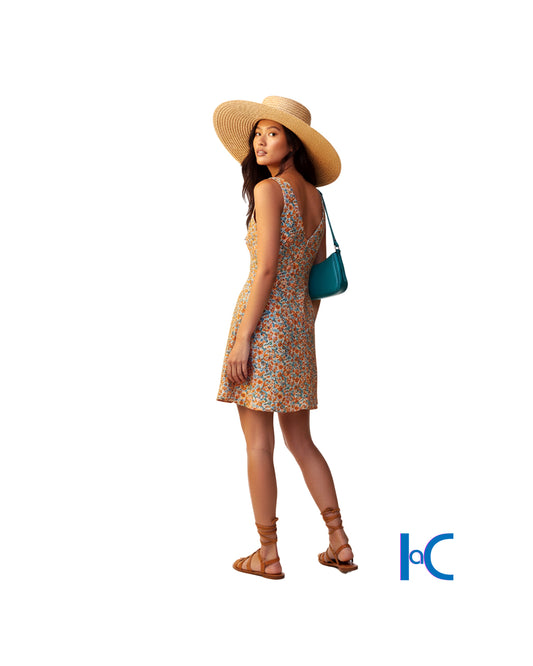 FLORAL SLEEVELESS MINI SUNDRESS