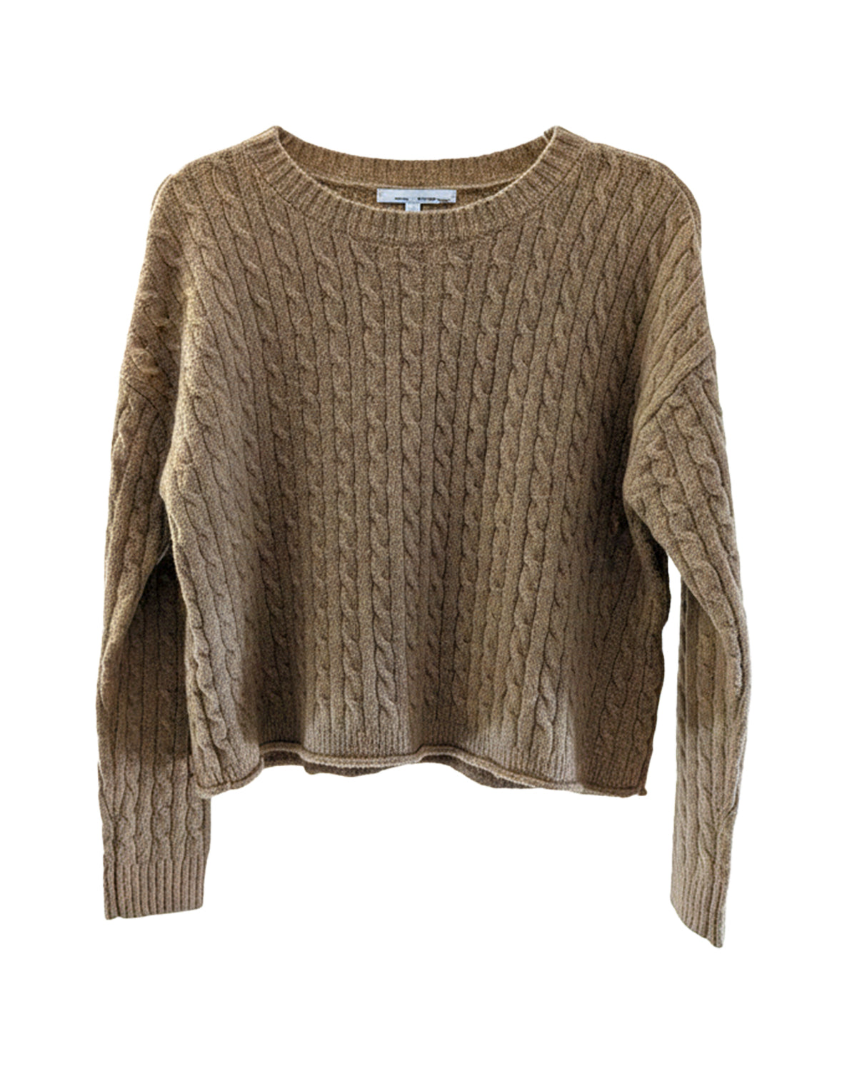 RELAXED CABLE-KNIT CREWNECK SWEATER