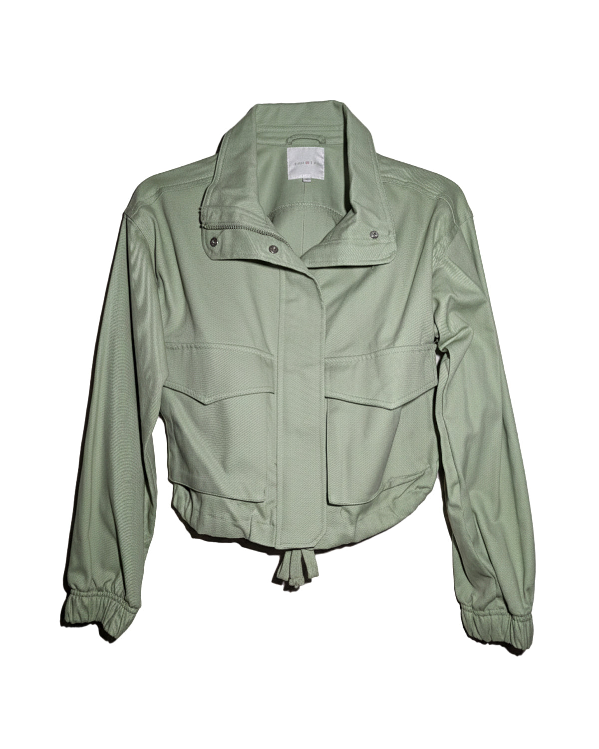 WOMEN'S OLIVE GREEN BOMBER JACKET