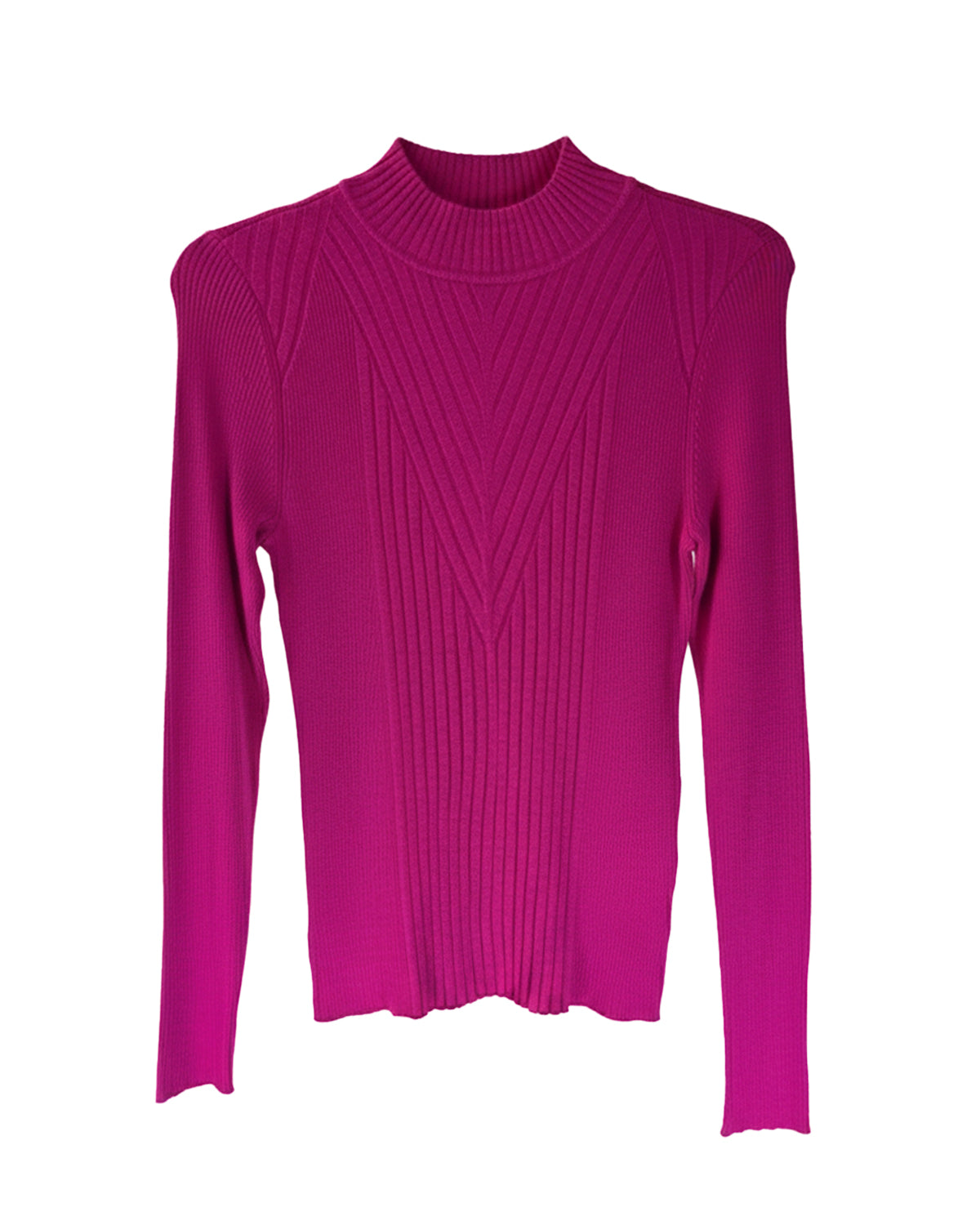 PINK TUTU RIBBED KNIT TURTLENECK TOP