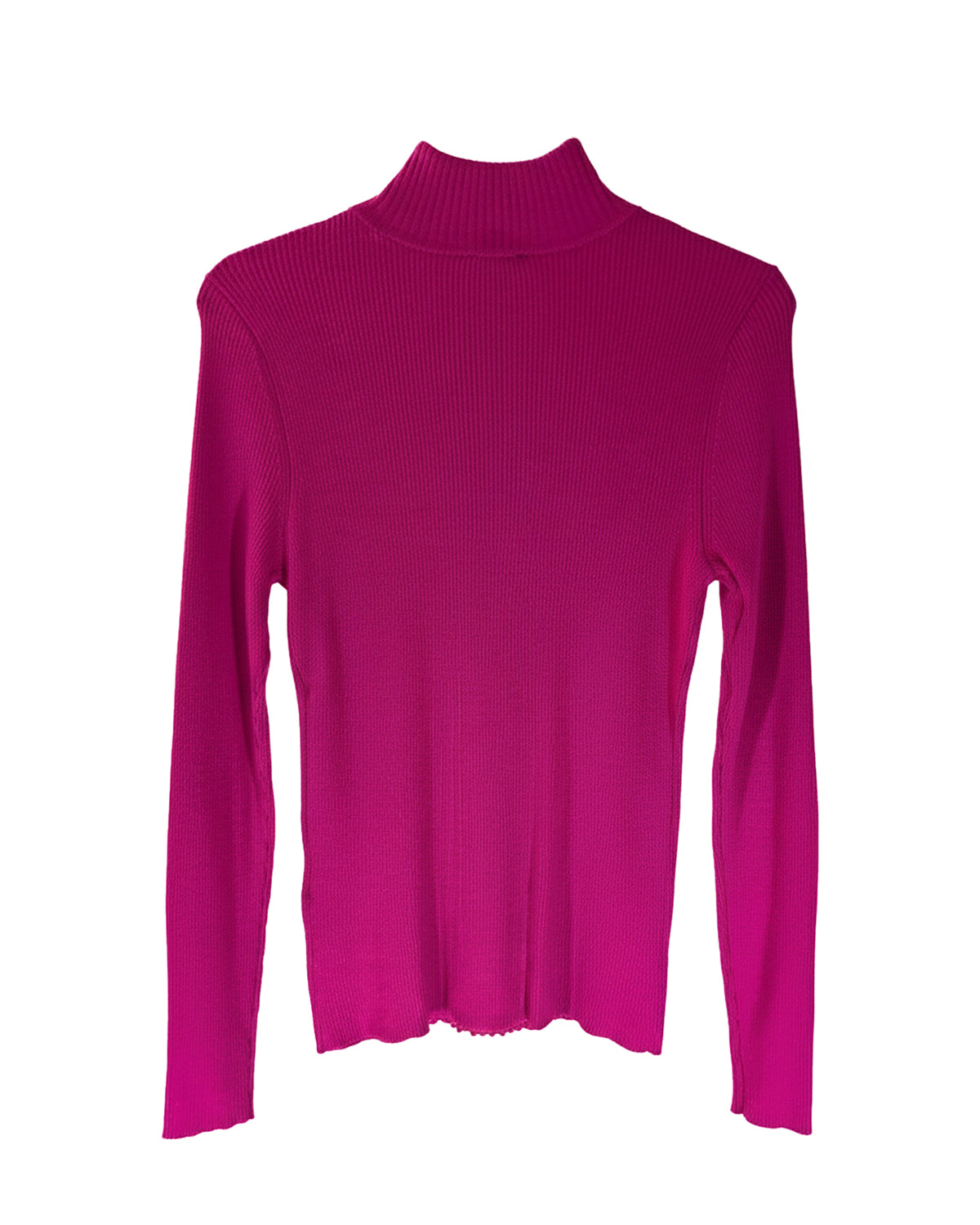 PINK TUTU RIBBED KNIT TURTLENECK TOP