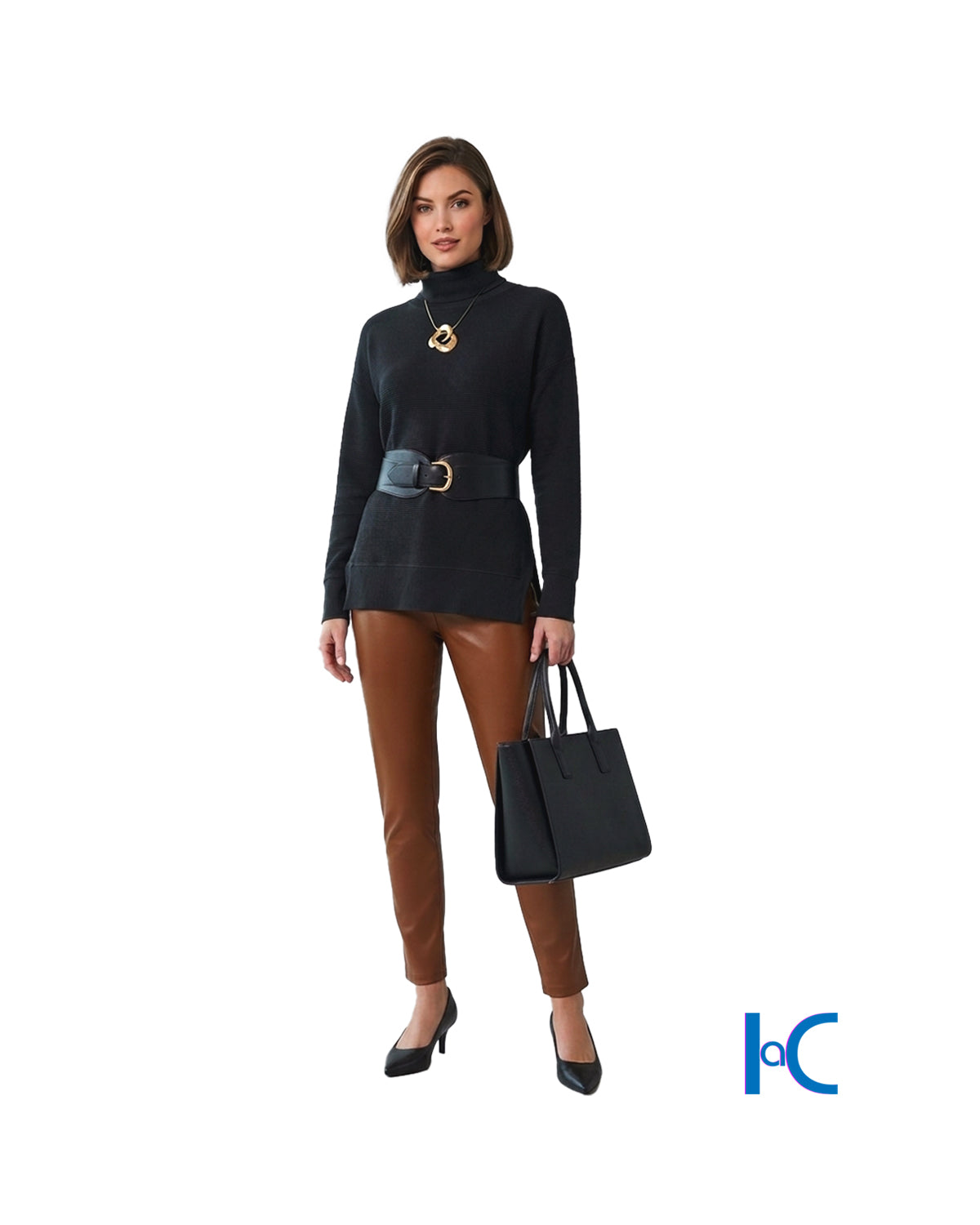 OVERSIZED RIBBED COWL-NECK TUNIC