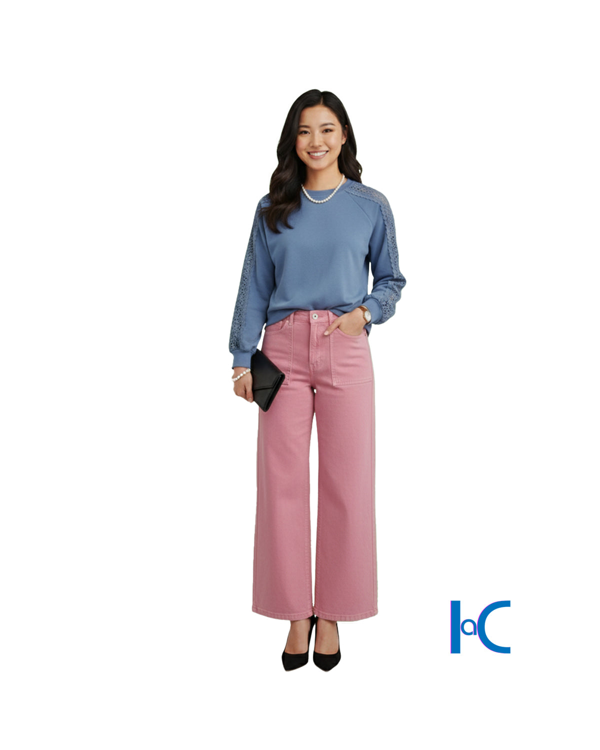 CORE POCKET HIGH-RISE WIDE LEG DENIM