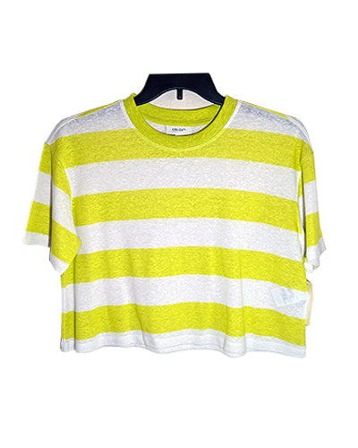 LEMON LIME FASHION CROP TEE