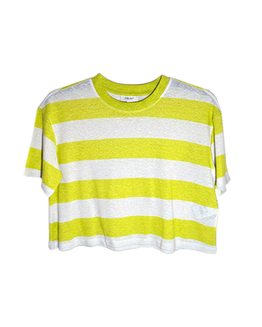 LEMON LIME FASHION CROP TEE