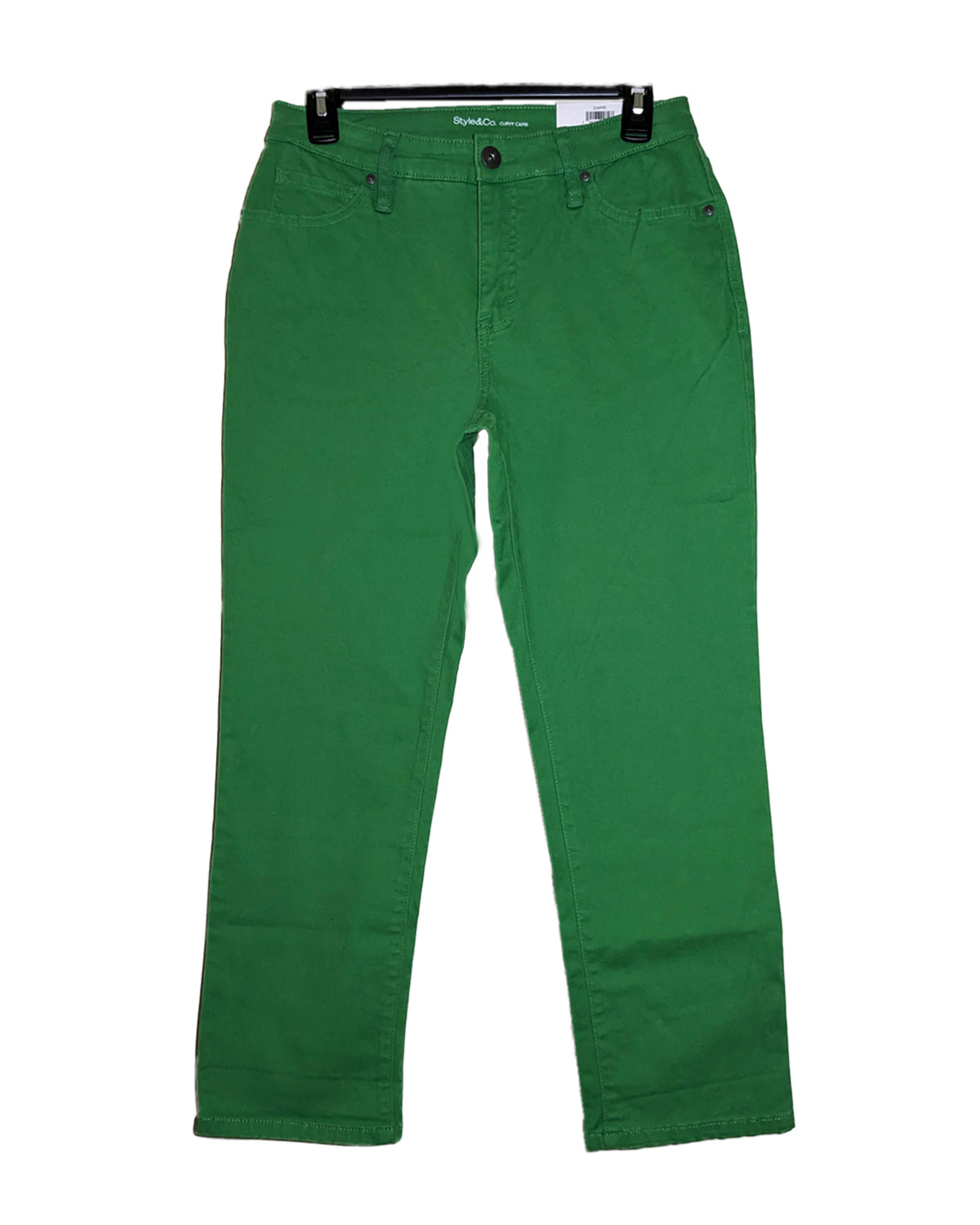 WOMEN'S JASPER GREEN MID-RISE PANTS