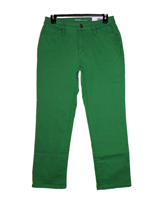 WOMEN'S JASPER GREEN MID-RISE PANTS