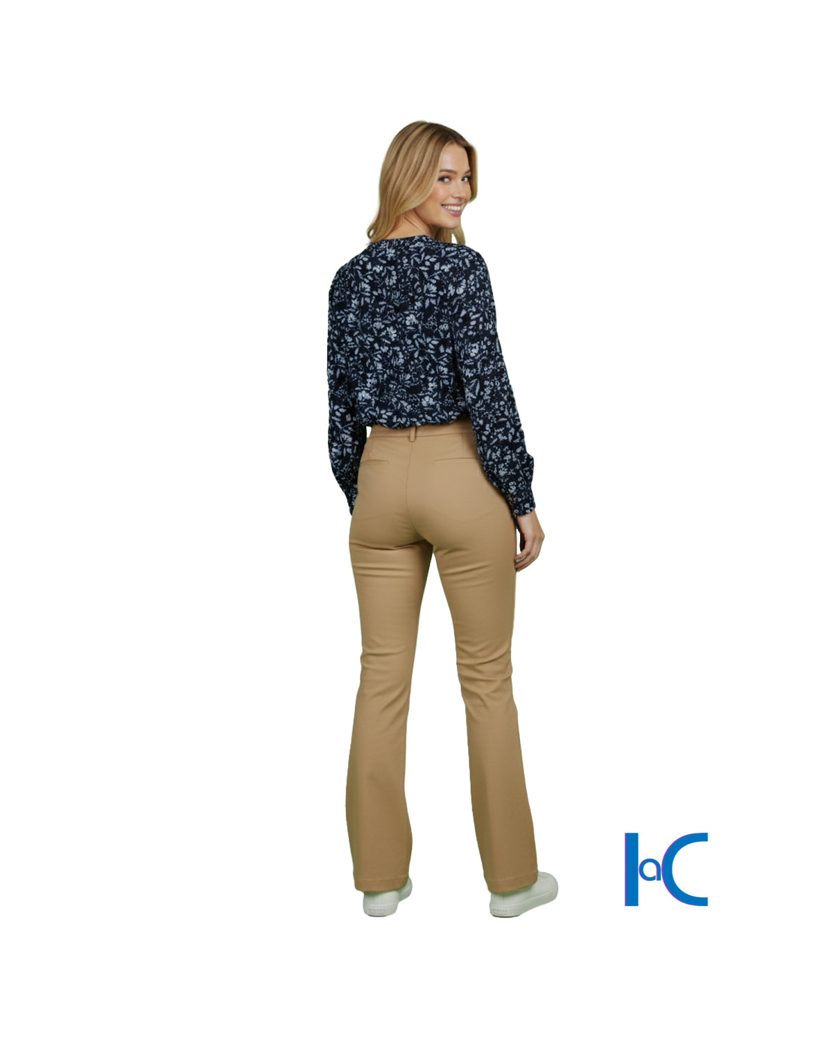 WOMEN'S HIGH-RISE FLARE LEG PANTS